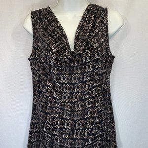 Sleeveless tank, Black, Brown, Tan. Small